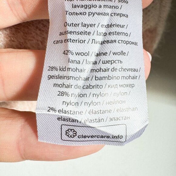 Remain Birger Christensen Pink Geometric Print Wool Mohair Sweater 6 Oversized - Picture 5 of 8